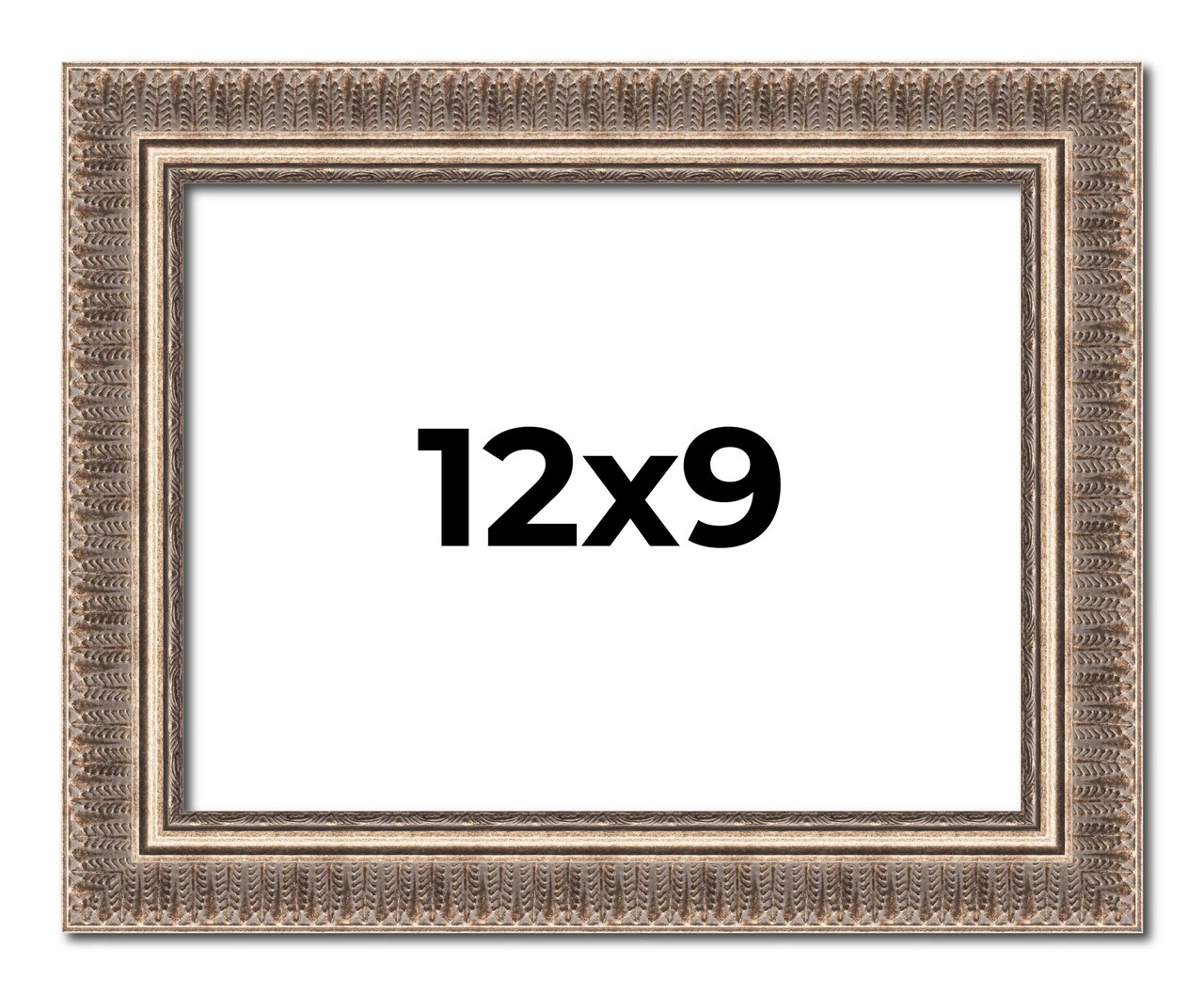 Photo Size Ornate Gold Picture Frame - UV Acrylic, Foam Board Backing, Hanging Hardware